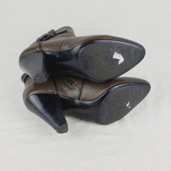 Caressa Michelle green leather ankle bootie size 6M - Picture 11 of 15